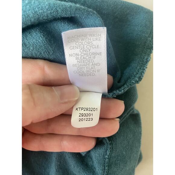 Pure Jill Womens Size 4X Green Hemp Cotton Short Sleeve Shell Button Front Top - Picture 6 of 9